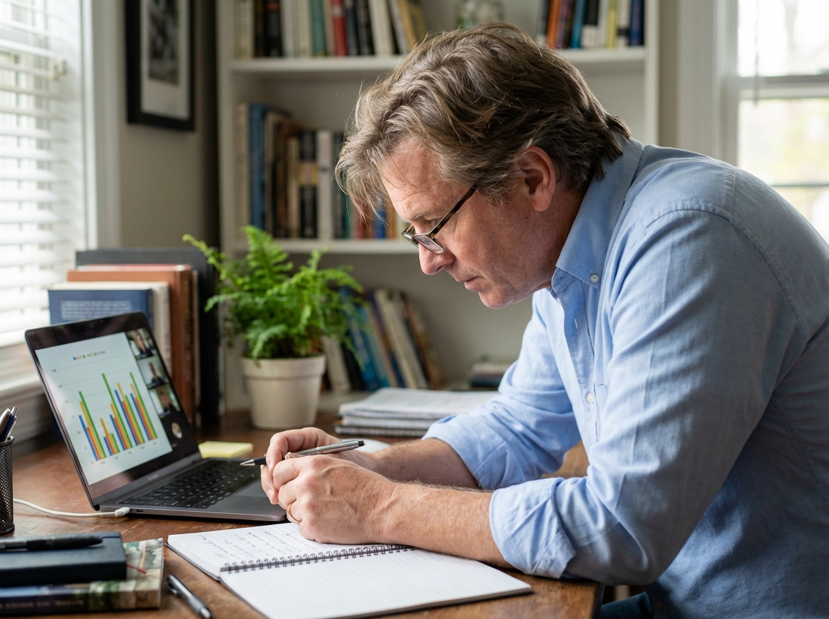 Homme concentré lors d